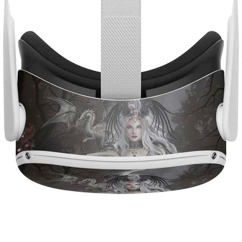 Gothic Princess with Silver Dragon by Nene Thomas Oculus Quest 2 Skin
