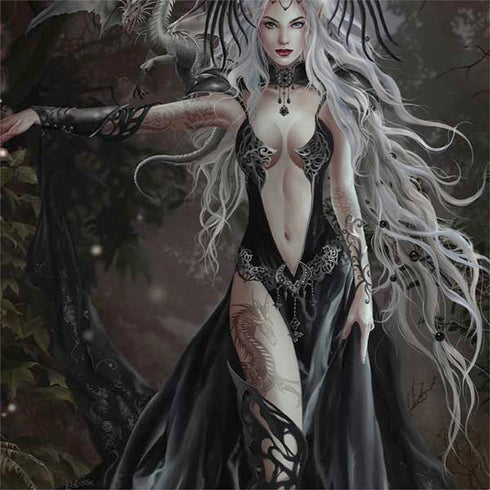 Gothic Princess with Silver Dragon by Nene Thomas Otterbox Commuter Galaxy Skin