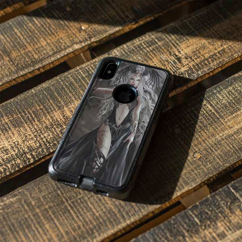 Gothic Princess with Silver Dragon by Nene Thomas Otterbox Commuter iPhone Skin