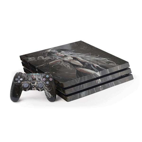 Gothic Princess with Silver Dragon by Nene Thomas PS4 Pro Bundle Skin
