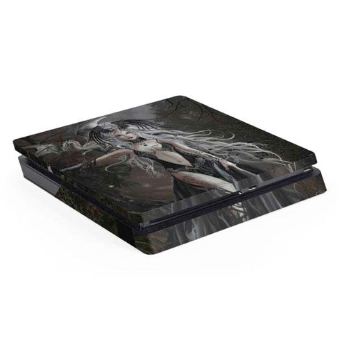 Gothic Princess with Silver Dragon by Nene Thomas PS4 Slim Skin