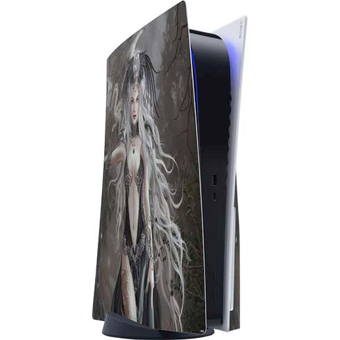 Gothic Princess with Silver Dragon by Nene Thomas PS5 Console Skin
