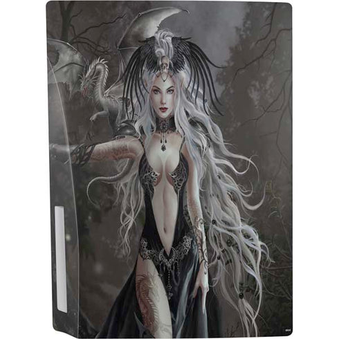 Gothic Princess with Silver Dragon by Nene Thomas PS5 Console Skin