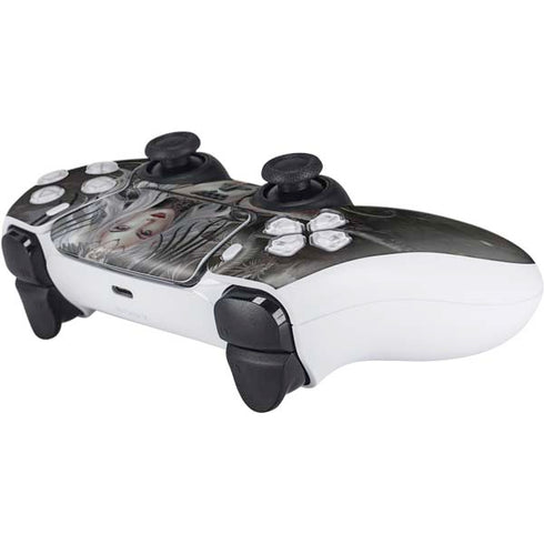 Gothic Princess with Silver Dragon by Nene Thomas PS5 Controller Skin