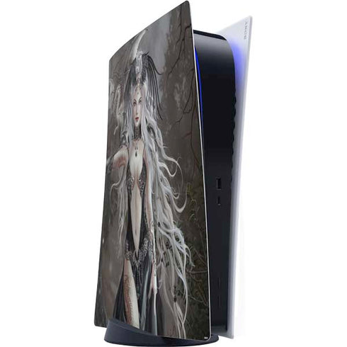 Gothic Princess with Silver Dragon by Nene Thomas PS5 Digital Edition Console Skin