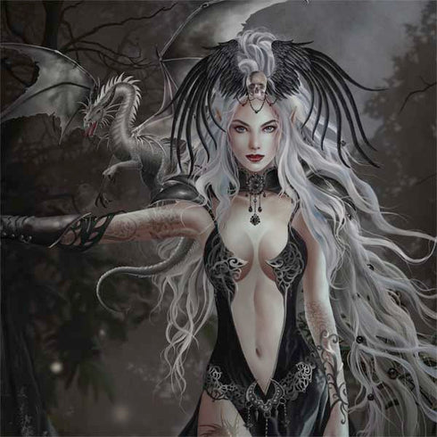 Gothic Princess with Silver Dragon by Nene Thomas Surface Book 2 15in Skin
