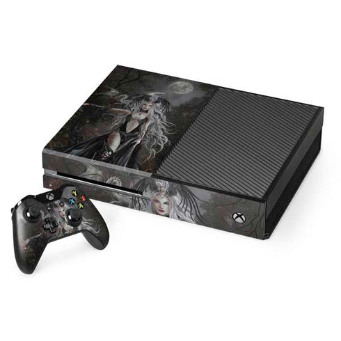 Gothic Princess with Silver Dragon by Nene Thomas Xbox One Console and Controller Bundle Skin