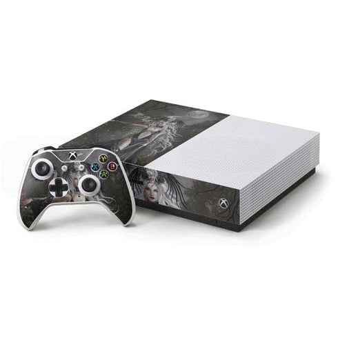 Gothic Princess with Silver Dragon by Nene Thomas Xbox One S Console and Controller Bundle Skin