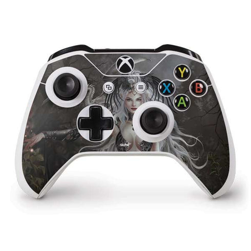 Gothic Princess with Silver Dragon by Nene Thomas Xbox One S Controller Skin