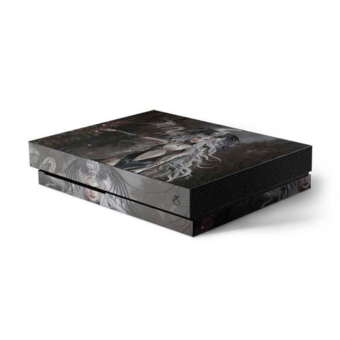 Gothic Princess with Silver Dragon by Nene Thomas Xbox One X Console Skin
