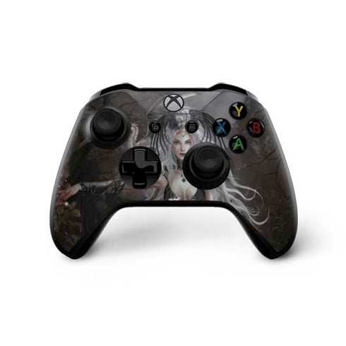 Gothic Princess with Silver Dragon by Nene Thomas Xbox One X Controller Skin