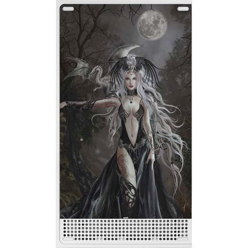 Gothic Princess with Silver Dragon by Nene Thomas Xbox Series S Console Skin