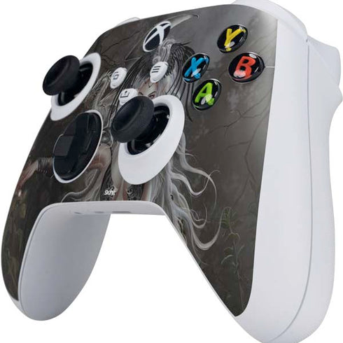 Gothic Princess with Silver Dragon by Nene Thomas Xbox Series S Controller Skin