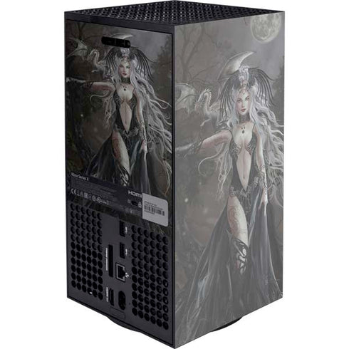 Gothic Princess with Silver Dragon by Nene Thomas Xbox Series X Console Skin