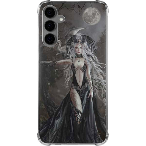 Gothic Princess with Silver Dragon by Nene Thomas Galaxy S24 Plus Clear Case