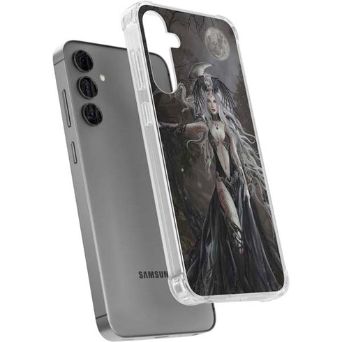 Gothic Princess with Silver Dragon by Nene Thomas Galaxy S24 Plus Clear Case