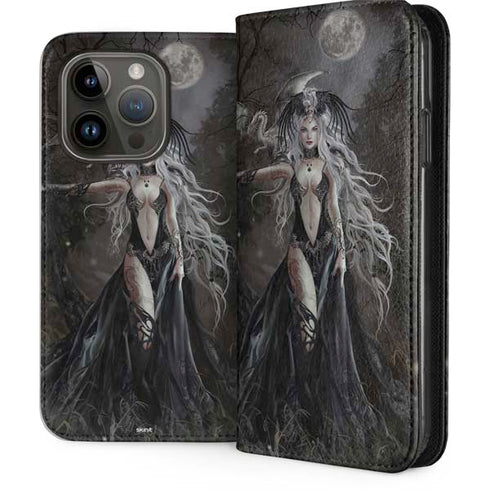 Gothic Princess with Silver Dragon by Nene Thomas iPhone 15 Pro Folio Case