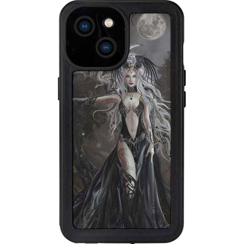 Gothic Princess with Silver Dragon by Nene Thomas iPhone 15 Waterproof Case
