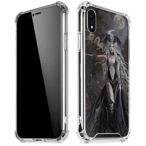 Gothic Princess with Silver Dragon by Nene Thomas iPhone XR Clear Case