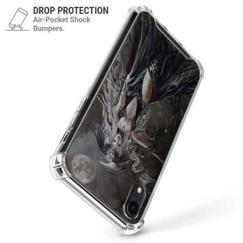Gothic Princess with Silver Dragon by Nene Thomas iPhone XR Clear Case
