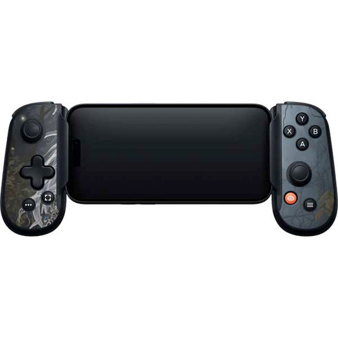 Gothic Queen with Silver Dragon by Nene Thomas Backbone One for iPhone Game Controller Skin