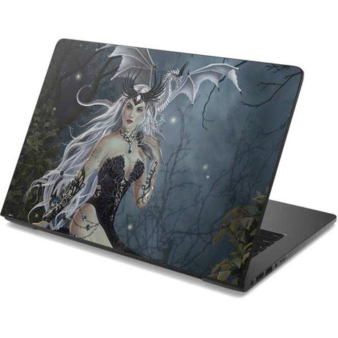 Gothic Queen with Silver Dragon by Nene Thomas Dell Chromebook Skin
