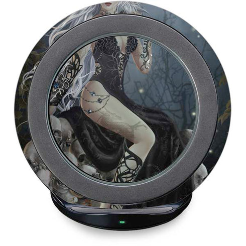 Gothic Queen with Silver Dragon by Nene Thomas Fast Charge Wireless Charging Stand Skin