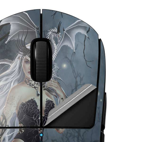 Gothic Queen with Silver Dragon by Nene Thomas G Pro Wireless Gaming Mouse Skin