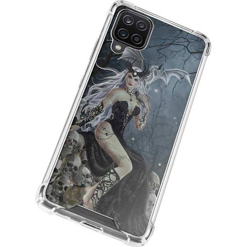 Gothic Queen with Silver Dragon by Nene Thomas Galaxy A12 Clear Case