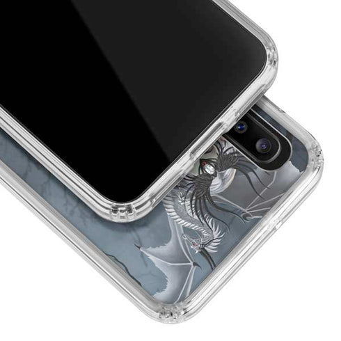 Gothic Queen with Silver Dragon by Nene Thomas Galaxy A20 Clear Case