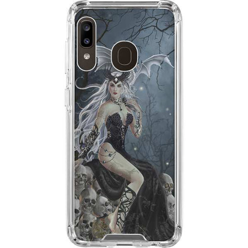 Gothic Queen with Silver Dragon by Nene Thomas Galaxy A30 Clear Case