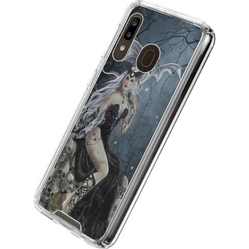 Gothic Queen with Silver Dragon by Nene Thomas Galaxy A30 Clear Case