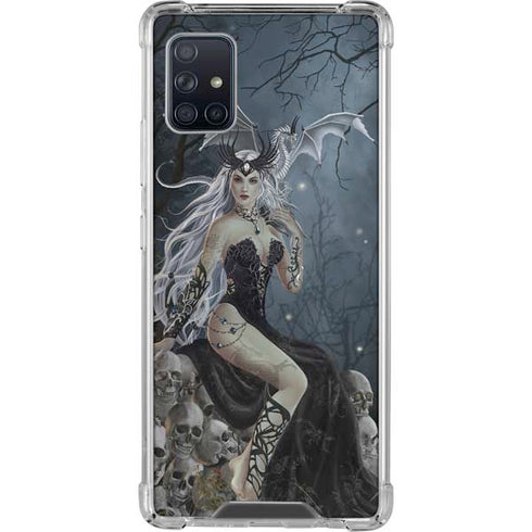 Gothic Queen with Silver Dragon by Nene Thomas Galaxy A51 5G Clear Case