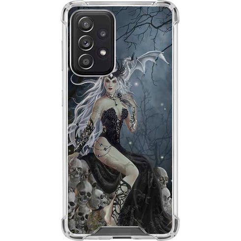 Gothic Queen with Silver Dragon by Nene Thomas Galaxy A52 5G Clear Case