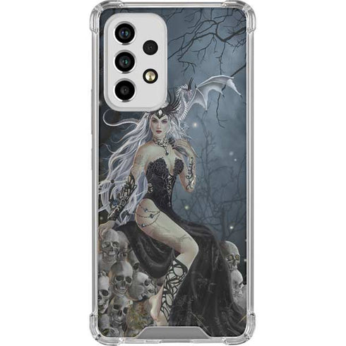 Gothic Queen with Silver Dragon by Nene Thomas Galaxy A53 5G Clear Case