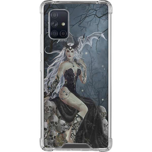 Gothic Queen with Silver Dragon by Nene Thomas Galaxy A71 5G Clear Case