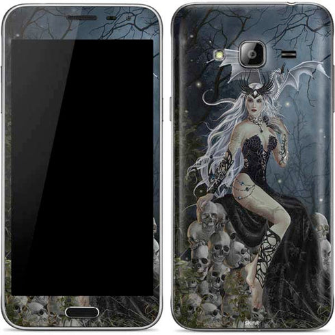 Gothic Queen with Silver Dragon by Nene Thomas Galaxy J3 Skin