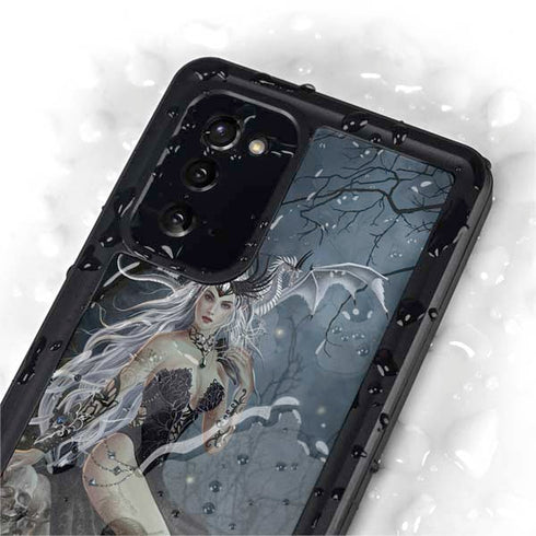 Gothic Queen with Silver Dragon by Nene Thomas Galaxy Note20 5G Waterproof Case