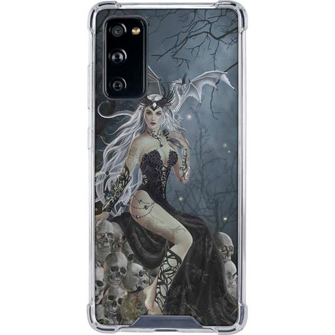 Gothic Queen with Silver Dragon by Nene Thomas Galaxy S20 FE Clear Case