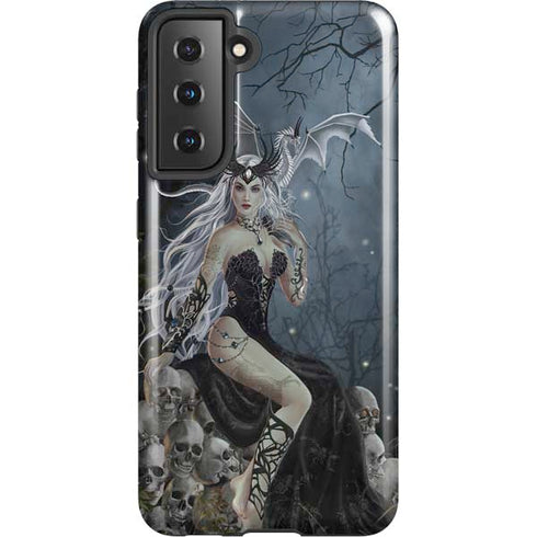 Gothic Queen with Silver Dragon by Nene Thomas Galaxy S21 5G Pro Case