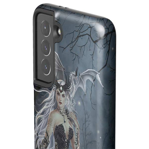 Gothic Queen with Silver Dragon by Nene Thomas Galaxy S21 5G Pro Case
