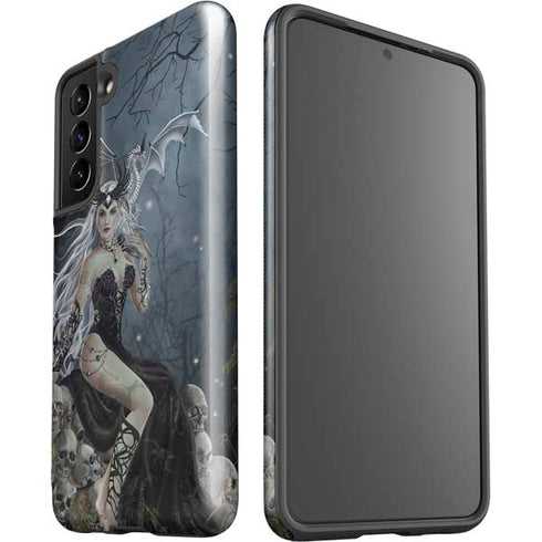 Gothic Queen with Silver Dragon by Nene Thomas Galaxy S21 5G Pro Case