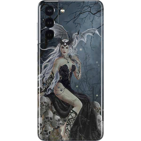 Gothic Queen with Silver Dragon by Nene Thomas Galaxy S21 5G Skin