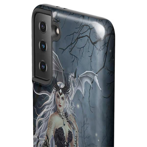 Gothic Queen with Silver Dragon by Nene Thomas Galaxy S21 FE Pro Case