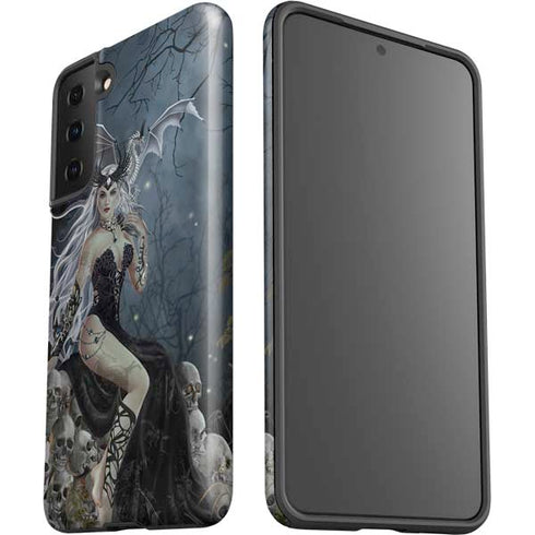 Gothic Queen with Silver Dragon by Nene Thomas Galaxy S21 FE Pro Case