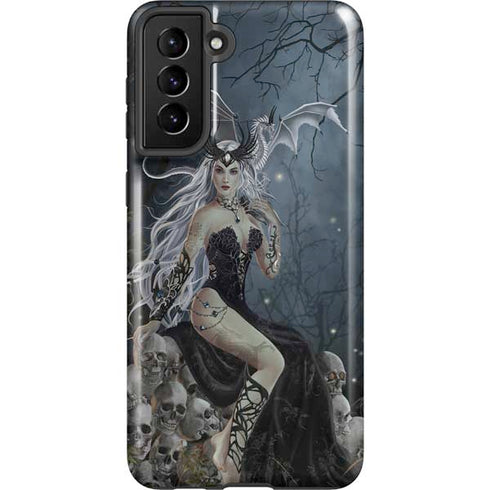 Gothic Queen with Silver Dragon by Nene Thomas Galaxy S21 Plus 5G Pro Case