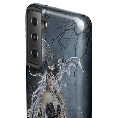 Gothic Queen with Silver Dragon by Nene Thomas Galaxy S21 Plus 5G Pro Case