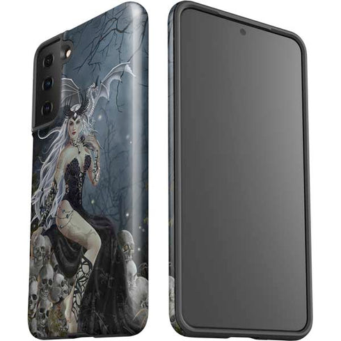 Gothic Queen with Silver Dragon by Nene Thomas Galaxy S21 Plus 5G Pro Case