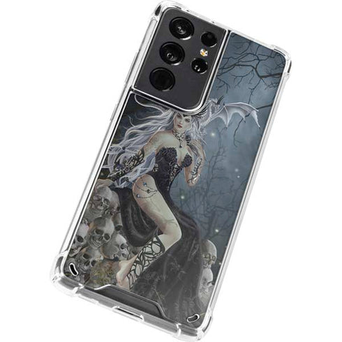 Gothic Queen with Silver Dragon by Nene Thomas Galaxy S21 Ultra 5G Clear Case