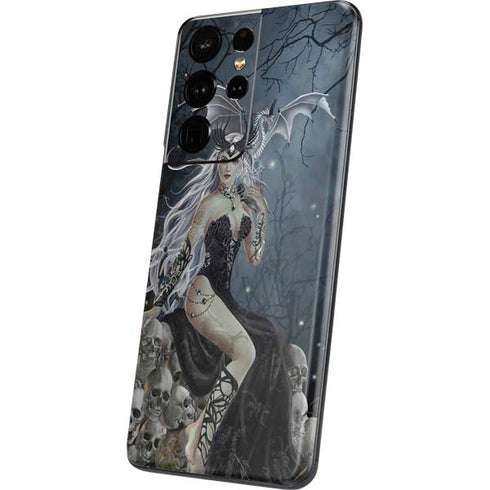 Gothic Queen with Silver Dragon by Nene Thomas Galaxy S21 Ultra 5G Skin